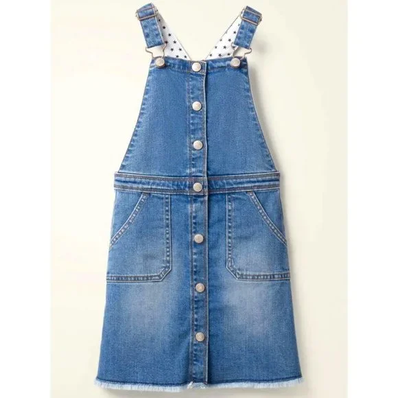 Mini Boden | Dresses | Mini Boden Girls Button Through Overall Mid Vintage Denim  Dress | Poshmark
